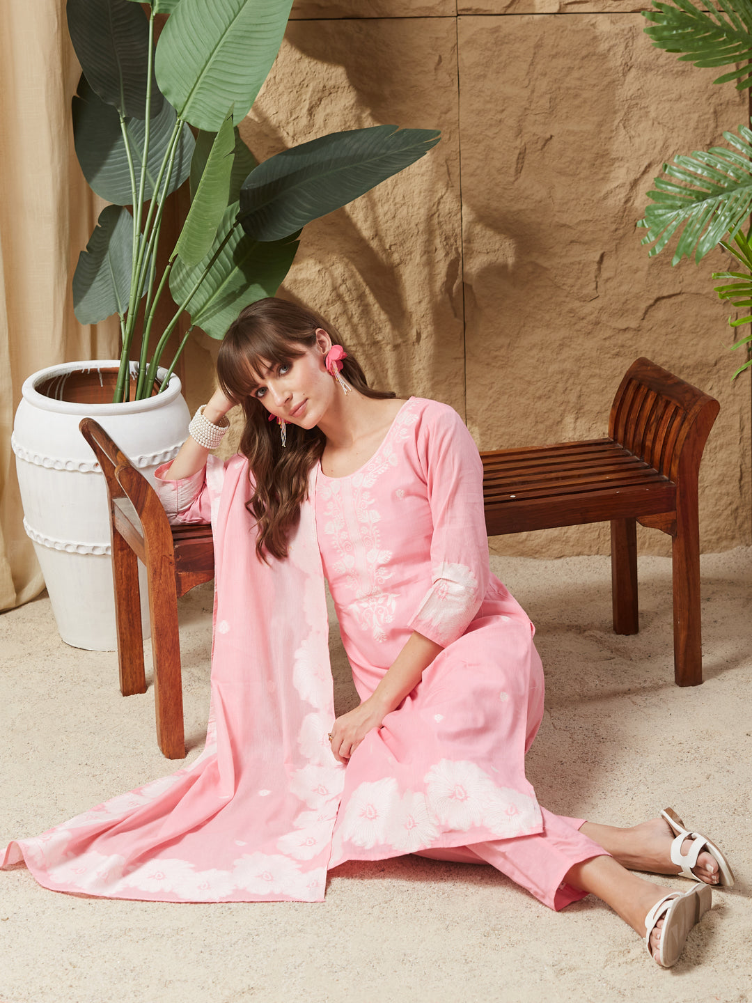 Royal Ethnic Handloom Cotton Weaving Suit Set