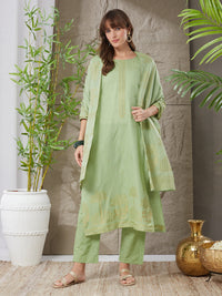 Aesthetic Handloom Cotton Weaving Suit Set