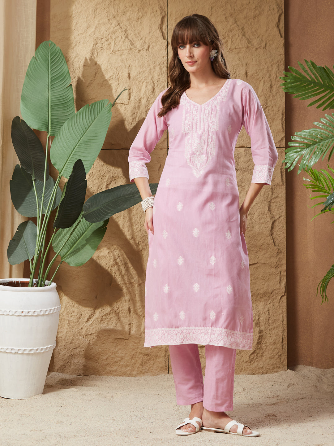 Heritage Handloom Cotton Weaving Suit Set