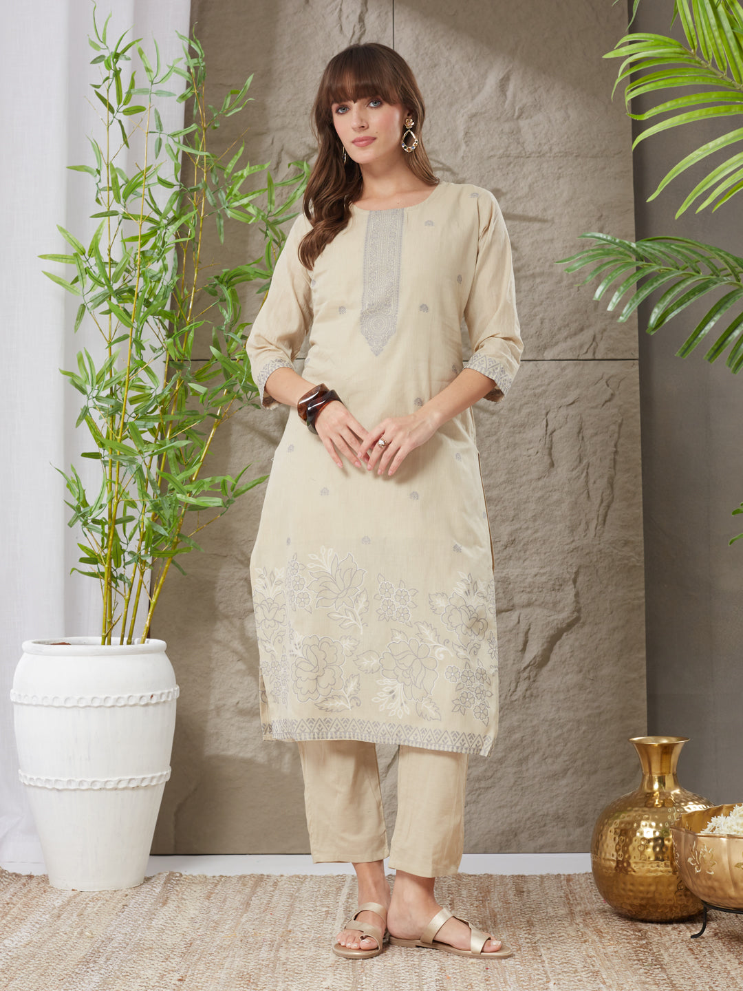 Very Lovely Handloom Cotton Weaving Suit Set