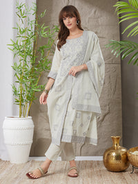 Very Engaging Handloom Cotton Weaving Suit Set