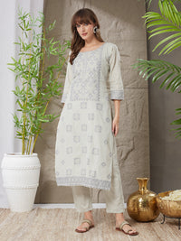 Very Engaging Handloom Cotton Weaving Suit Set