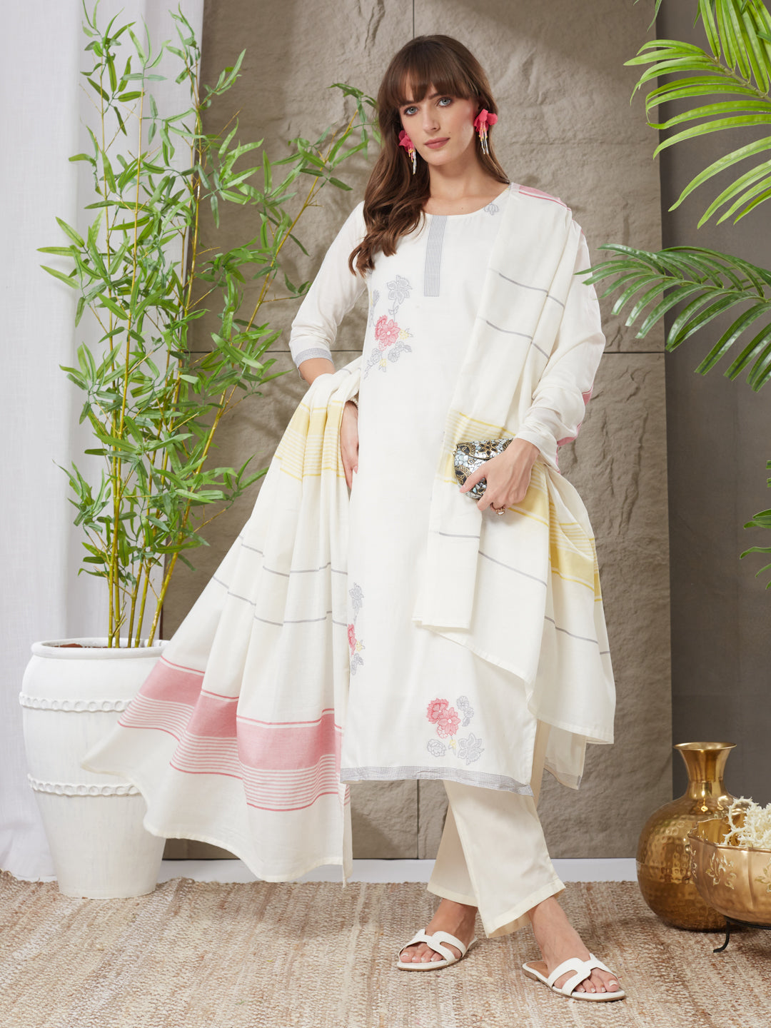 Ravishing Handloom Cotton Weaving Suit Set