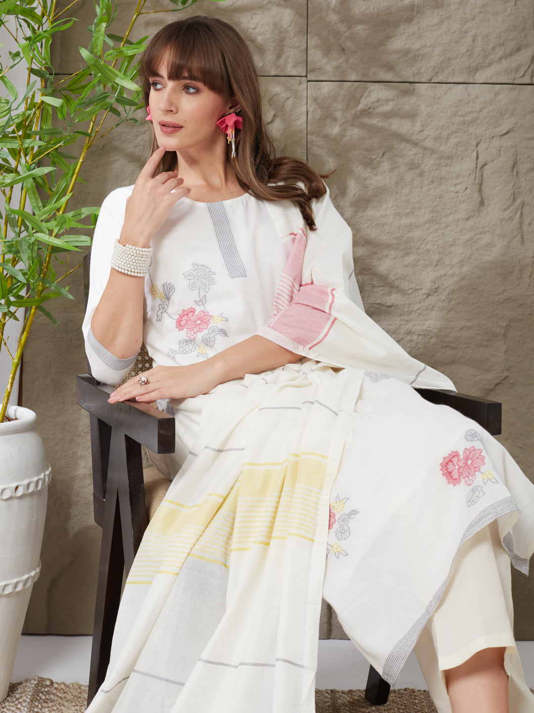 Ravishing Handloom Cotton Weaving Suit Set