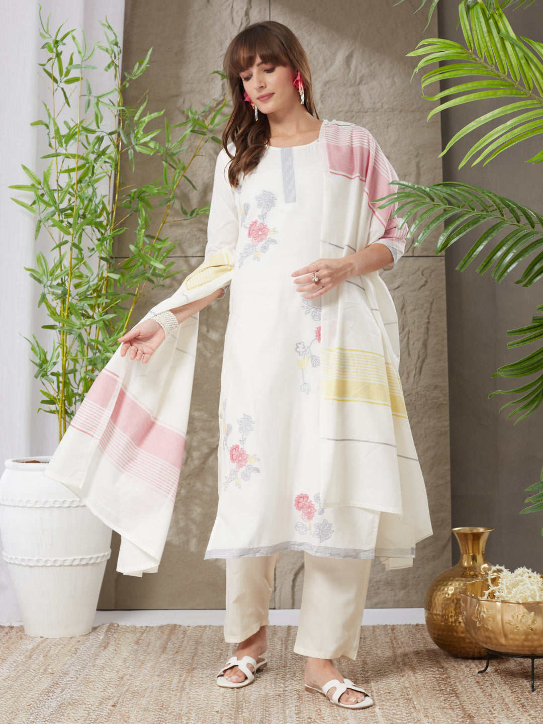 Ravishing Handloom Cotton Weaving Suit Set