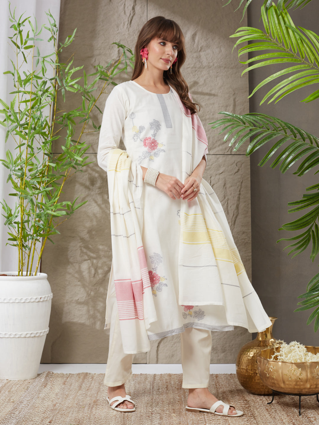 Ravishing Handloom Cotton Weaving Suit Set
