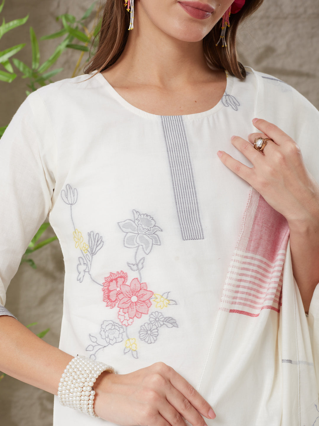 Ravishing Handloom Cotton Weaving Suit Set