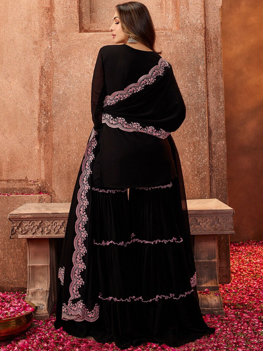 Midnight Black Noor Georgette Suit Set