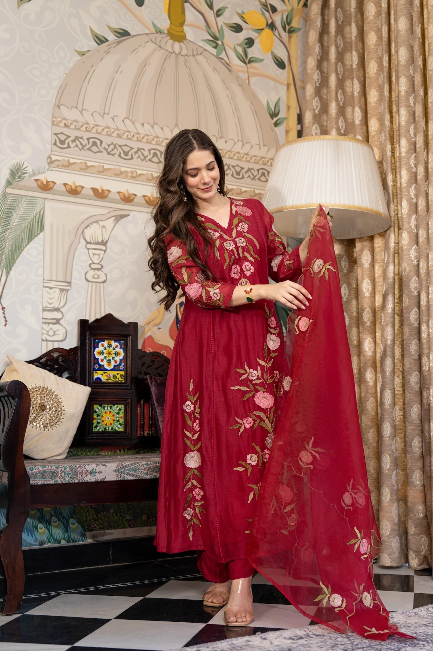 Ruby Weave Jacquard Suit Set