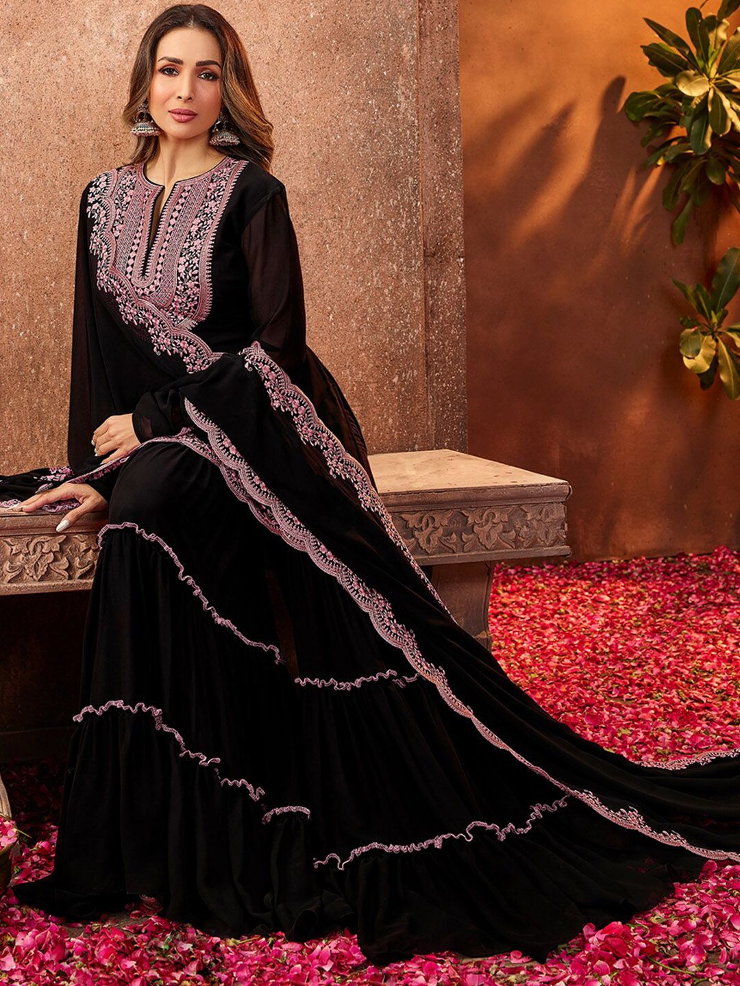Midnight Black Noor Georgette Suit Set