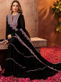 Midnight Black Noor Georgette Suit Set