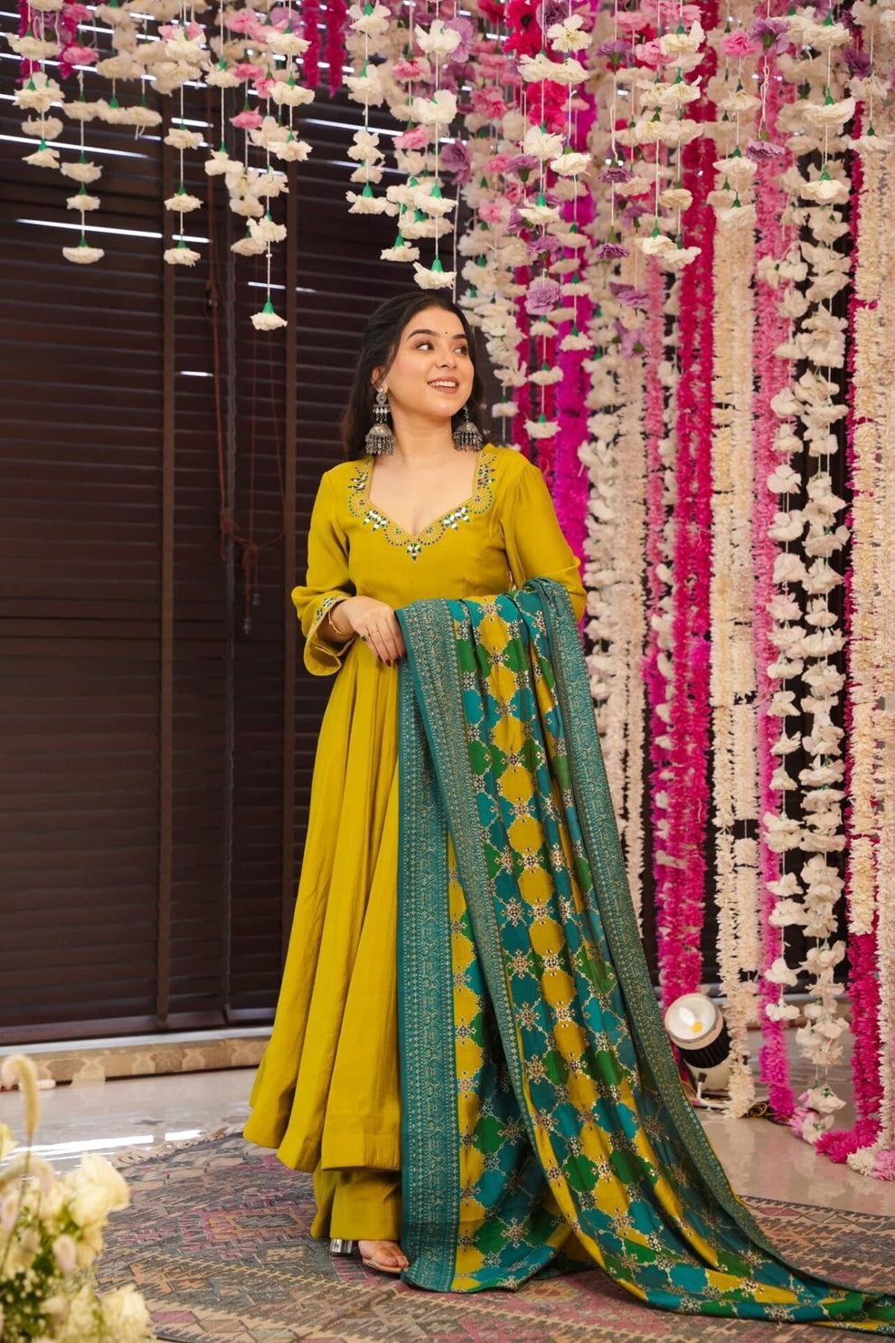 Mustard Yellow Noor Chanderi Suit Set