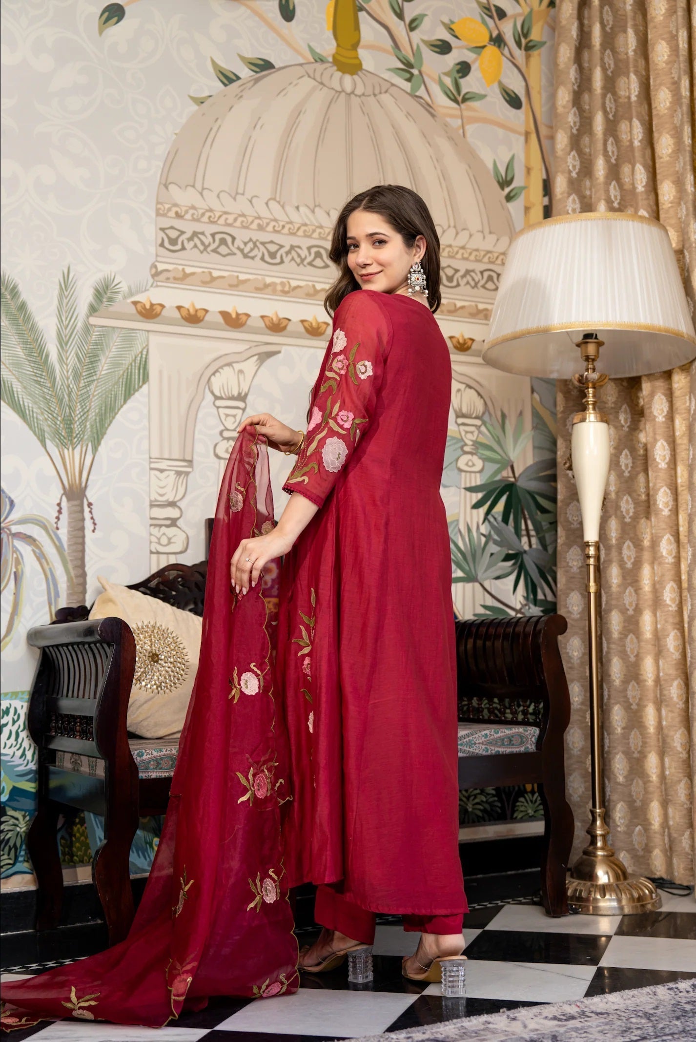 Ruby Weave Jacquard Suit Set