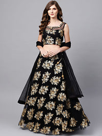 Black Sequins Embroidered Designer Lehenga Choli