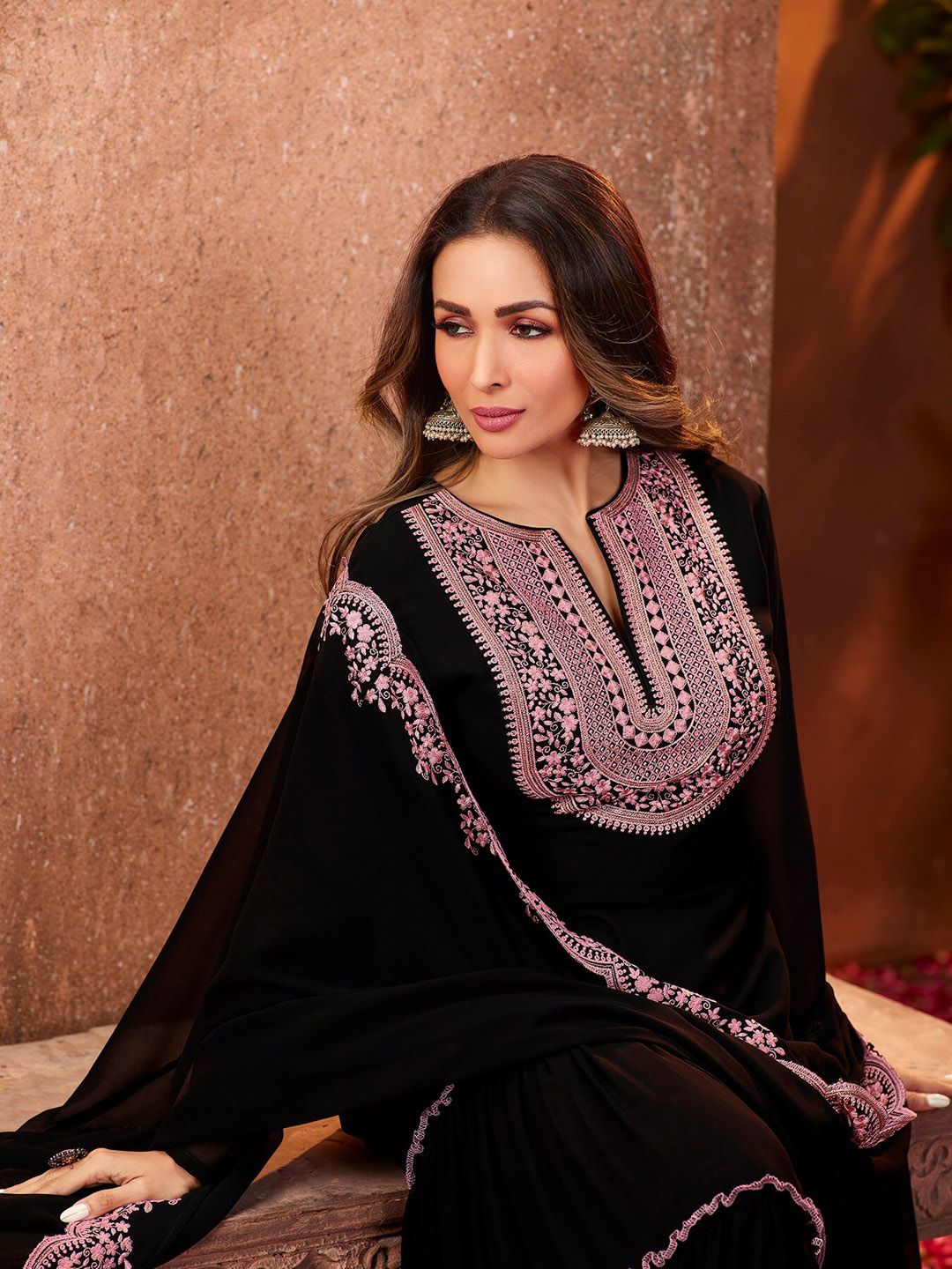 Midnight Black Noor Georgette Suit Set