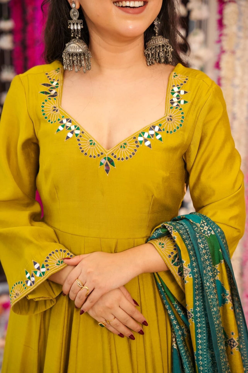 Mustard Yellow Noor Chanderi Suit Set