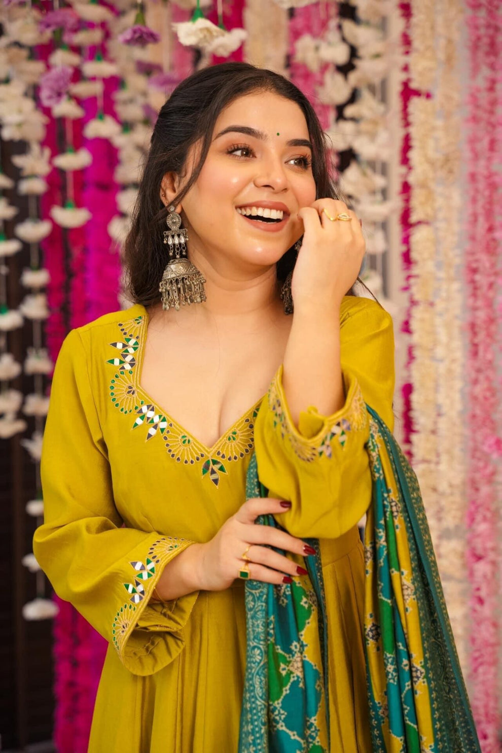 Mustard Yellow Noor Chanderi Suit Set