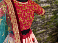 Rani Pink Art Silk Digital Print Designer Lehenga Choli
