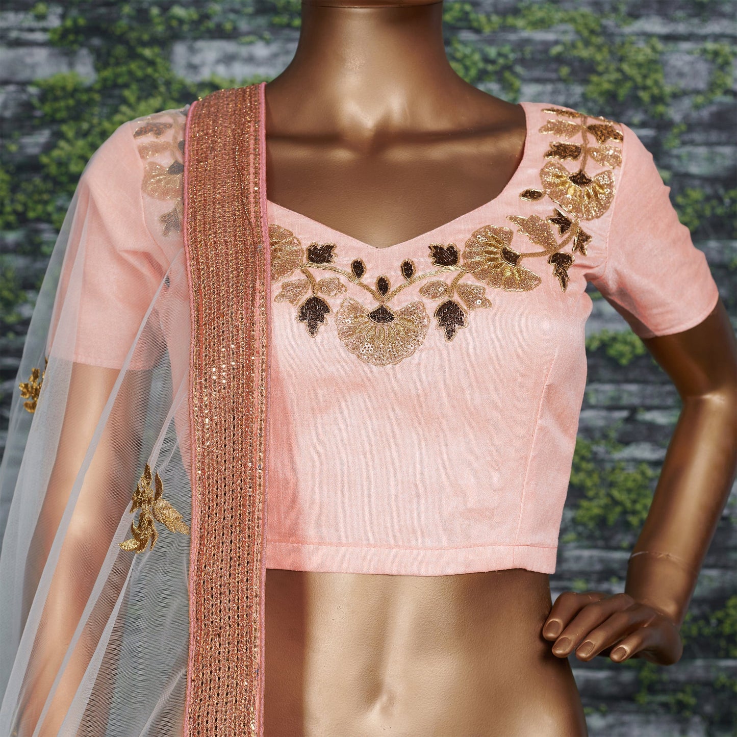 Purple Embroidered Raw Silk Lehenga Choli