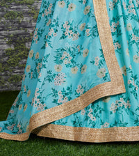 Celestial Petals Organza Designer Lehenga Choli Set