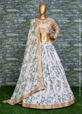 Ivory Bloom Organza Luxury Lehenga Choli Set