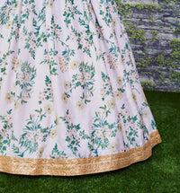 Ivory Bloom Organza Luxury Lehenga Choli Set
