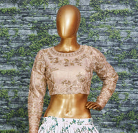 Ivory Bloom Organza Luxury Lehenga Choli Set