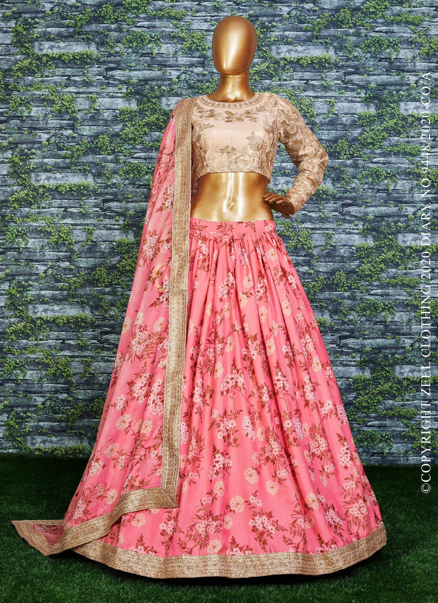 Rosé Garden Organza Celebration Lehenga Choli Set