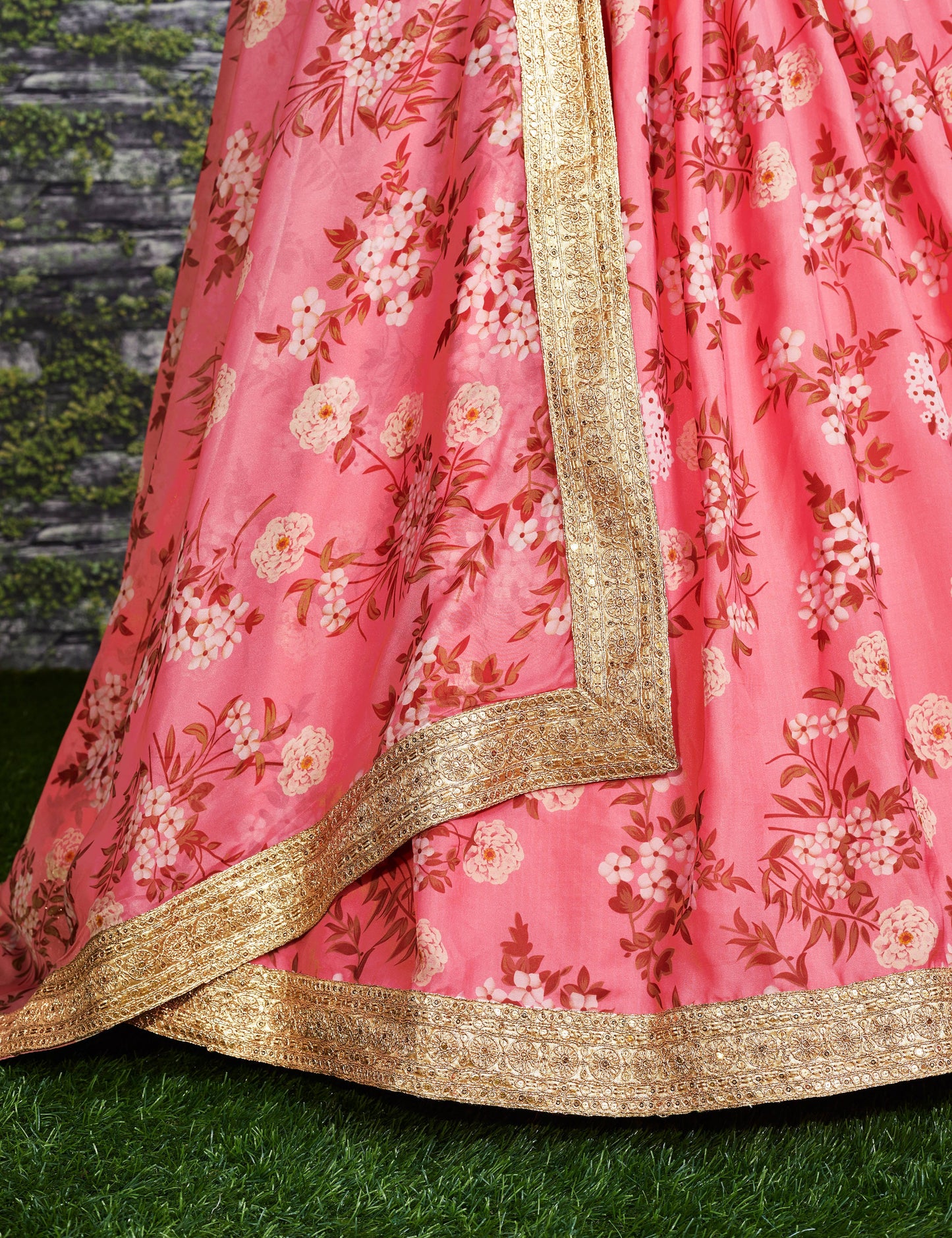 Rosé Garden Organza Celebration Lehenga Choli Set