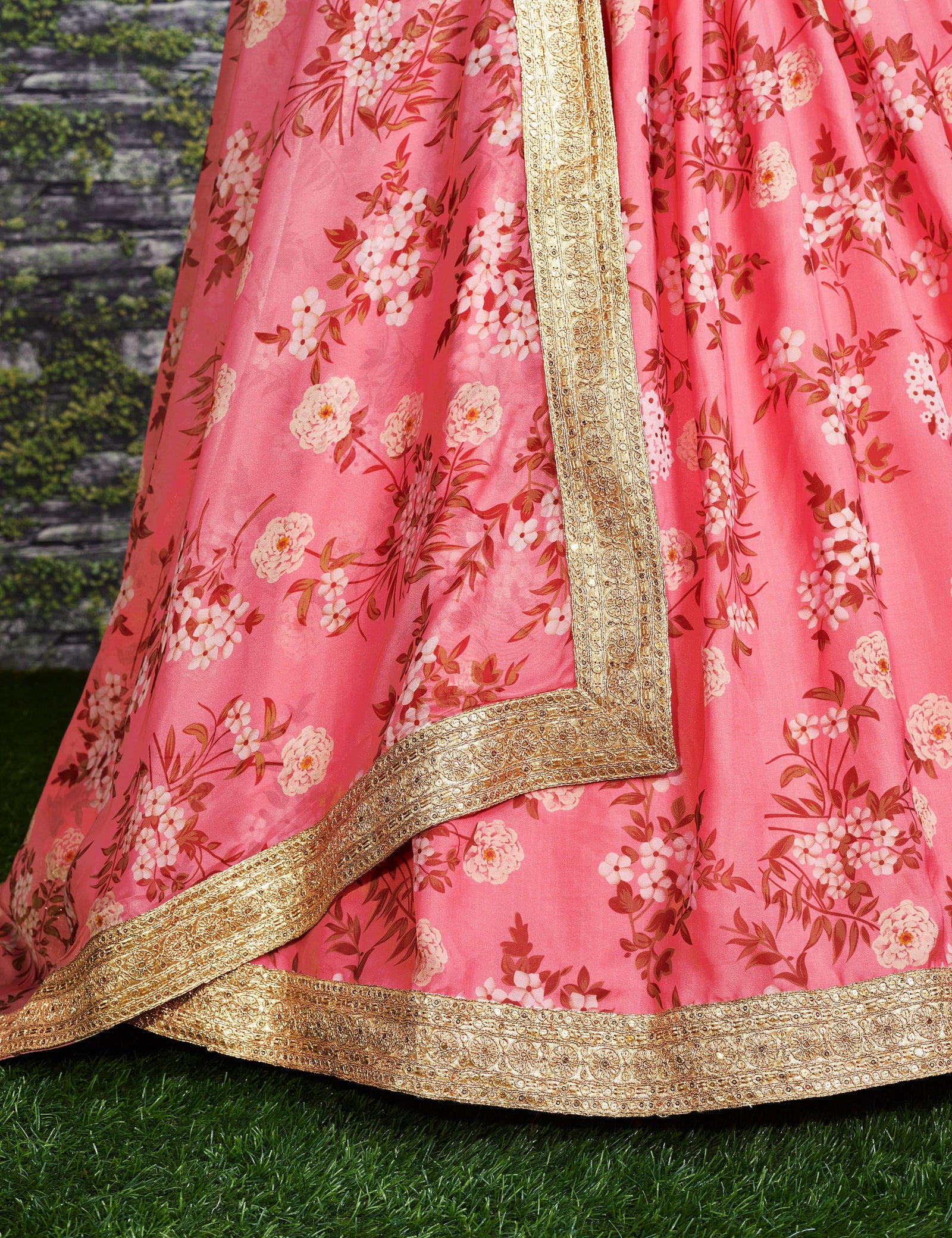 Rosé Garden Organza Celebration Lehenga Choli Set