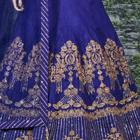 Azure Majesty Banglory Silk Lehenga Choli Set