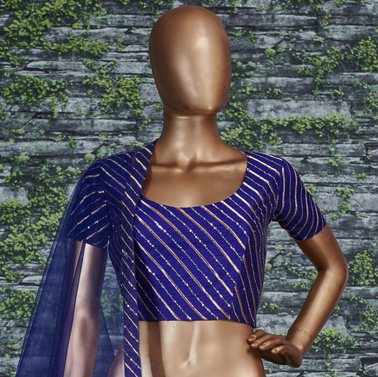 Azure Majesty Banglory Silk Lehenga Choli Set