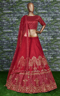 Ruby Royale Banglory Silk Bridal Lehenga Choli Set