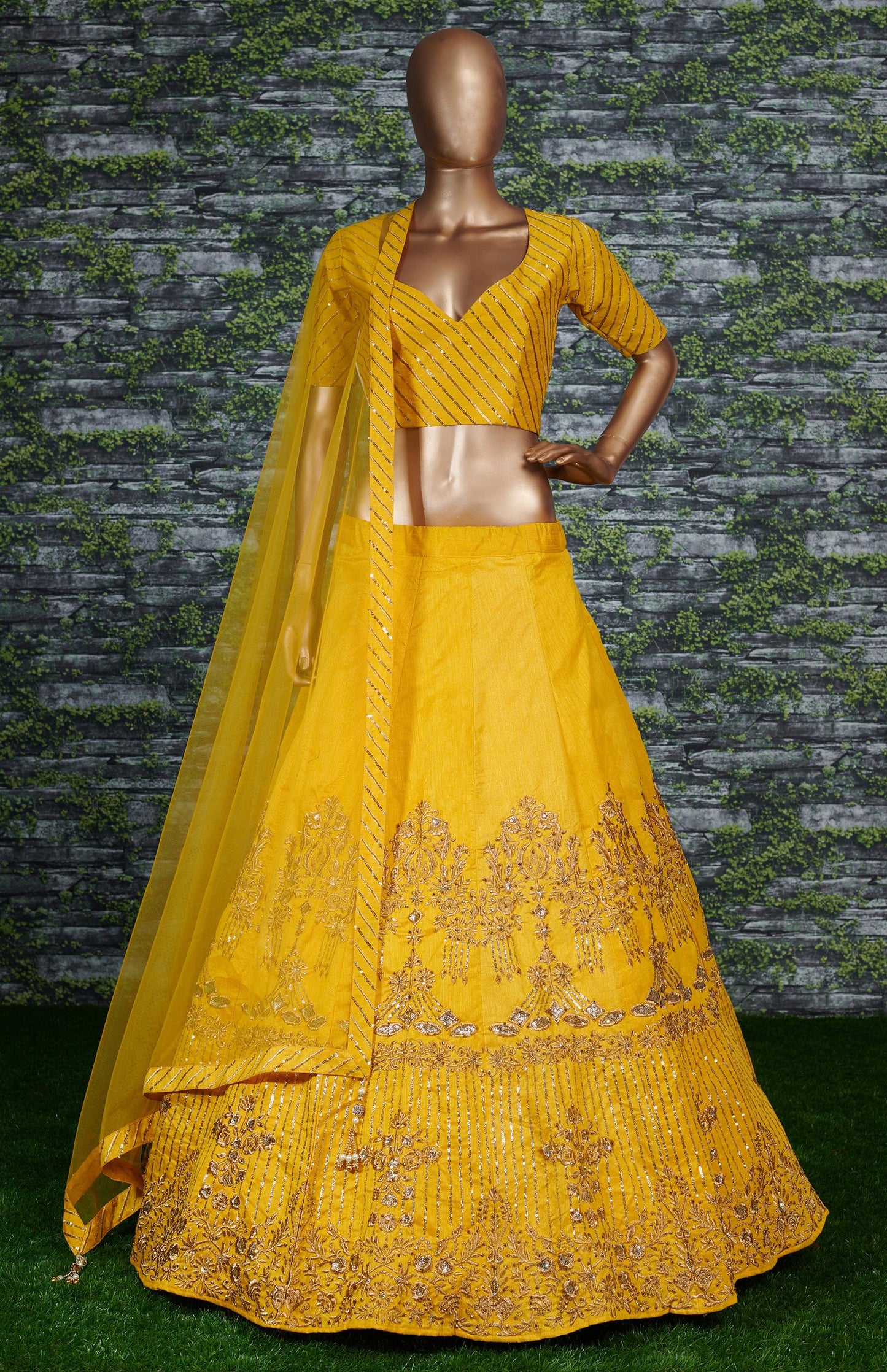 Sunlit Aura Banglory Silk Festive Lehenga Choli Set