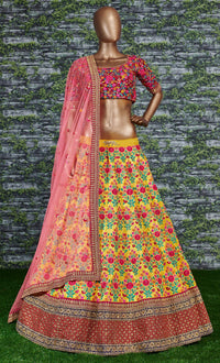 Golden Radiance Mulbury Silk Designer Lehenga Choli Set
