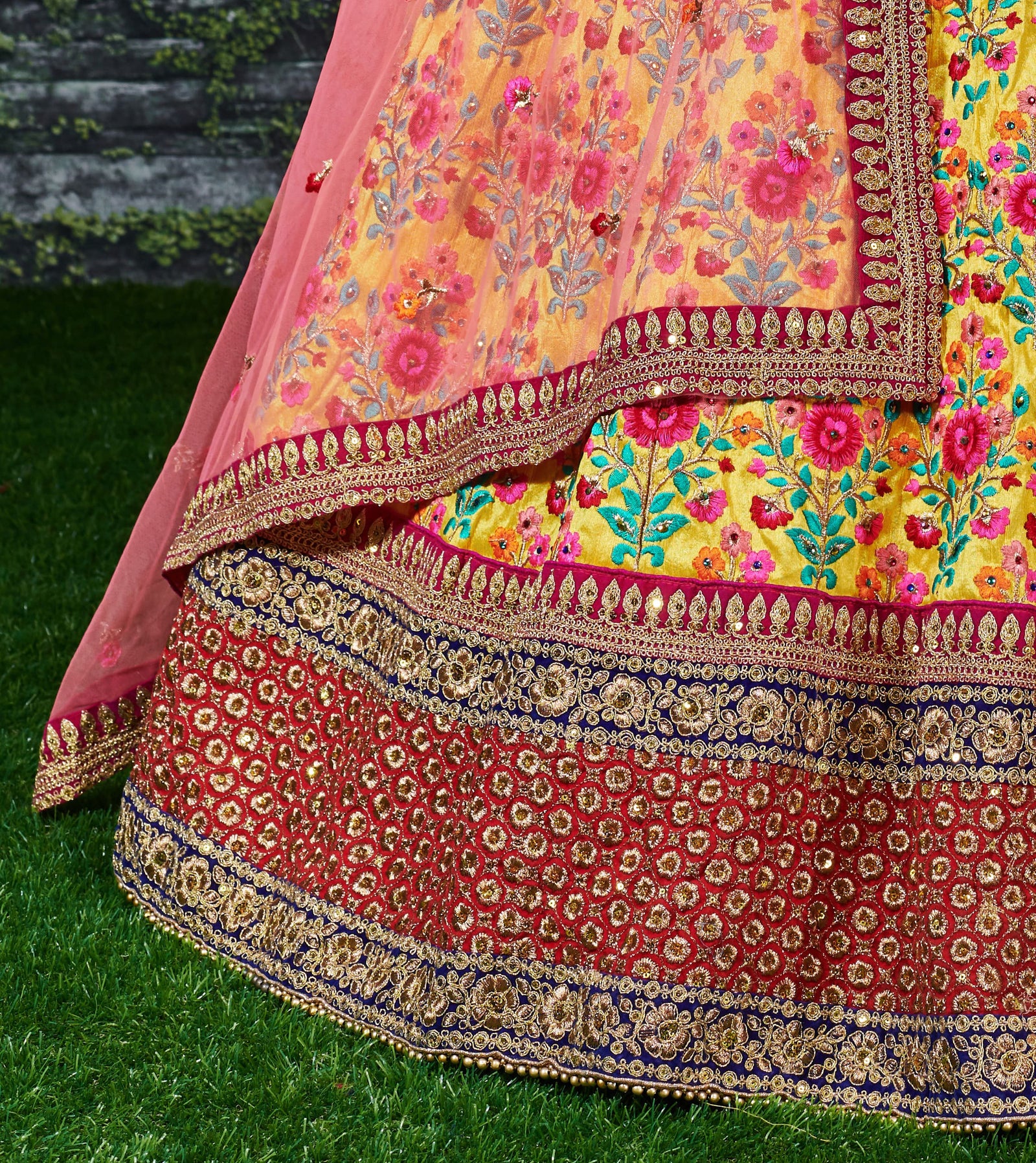 Golden Radiance Mulbury Silk Designer Lehenga Choli Set