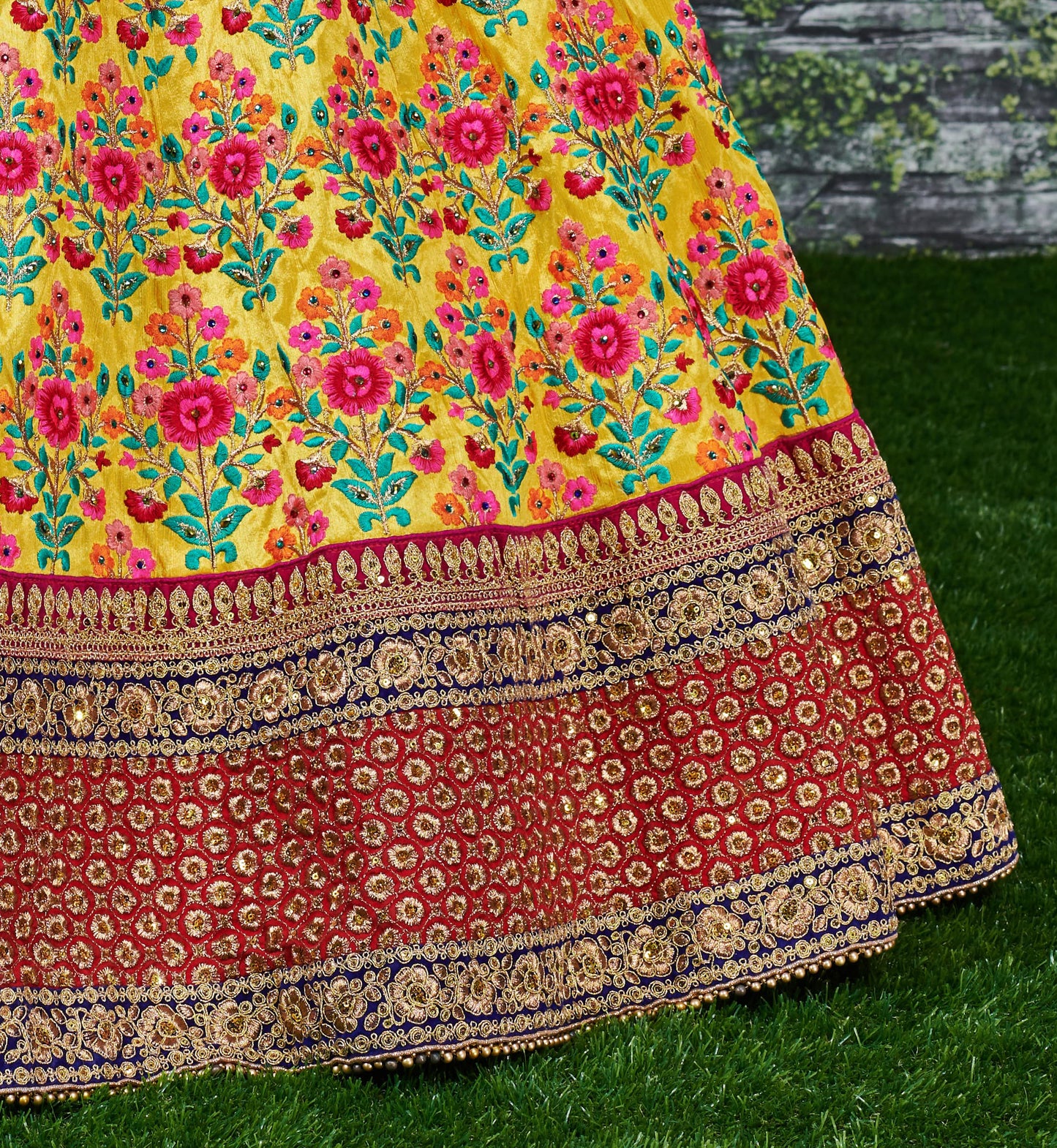 Golden Radiance Mulbury Silk Designer Lehenga Choli Set