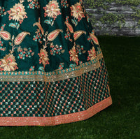 Emerald Vanya Taffeta Silk Bridal Lehenga Choli