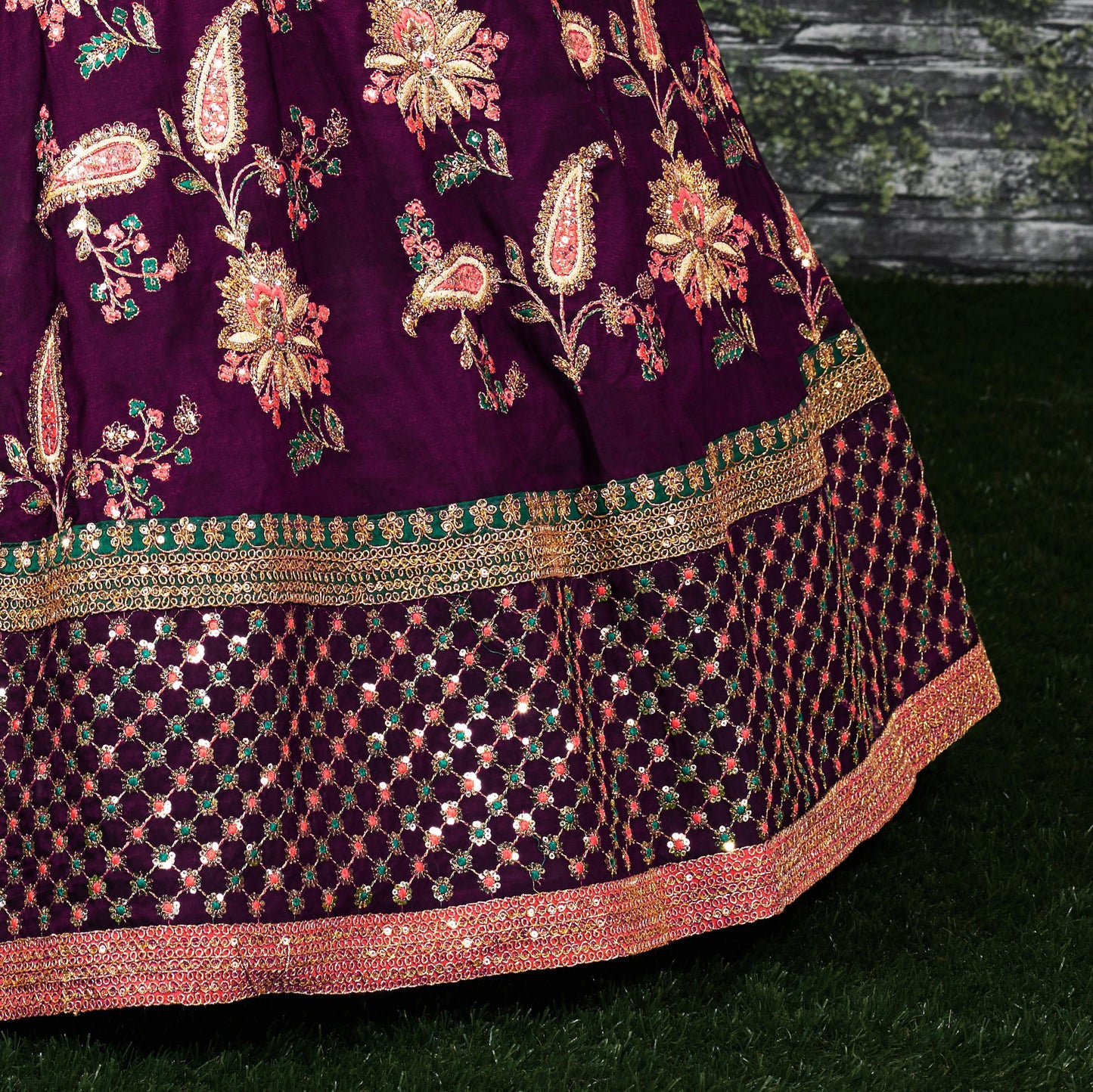 Royal Iris Taffeta Silk Designer Lehenga Choli