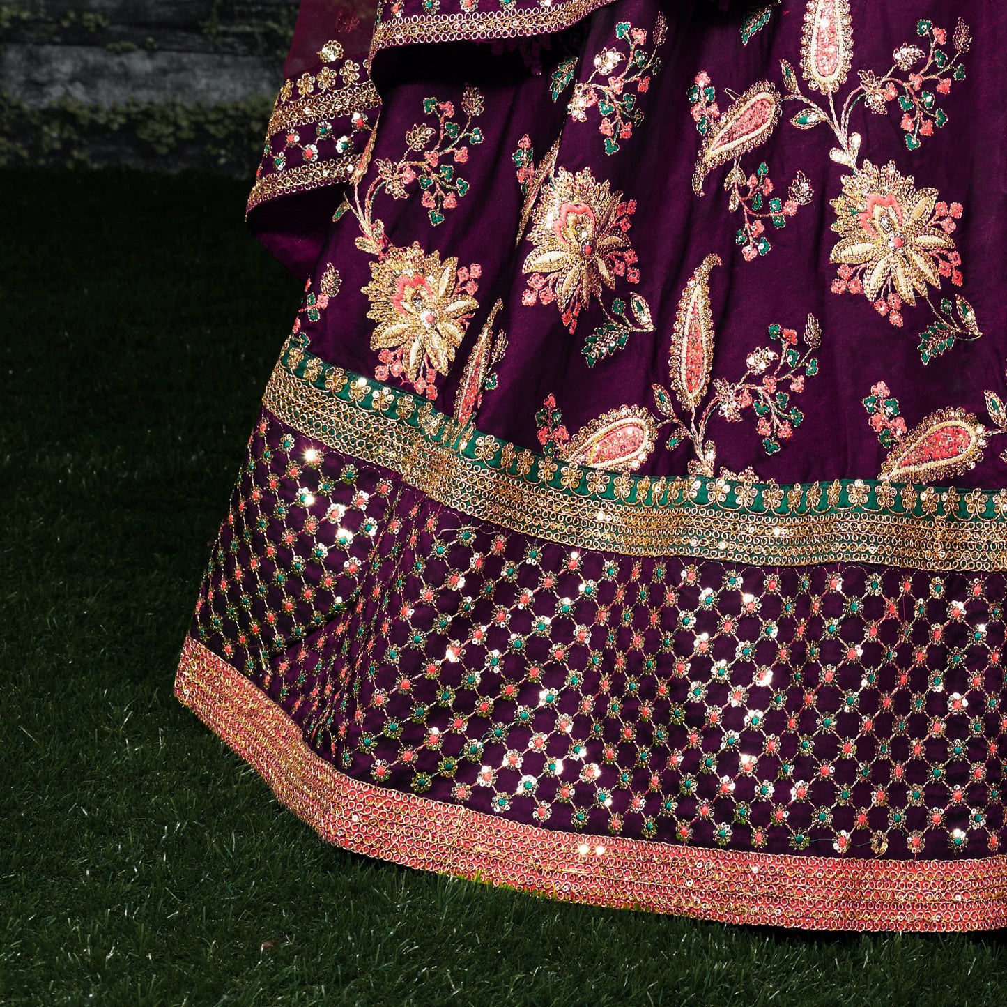 Royal Iris Taffeta Silk Designer Lehenga Choli