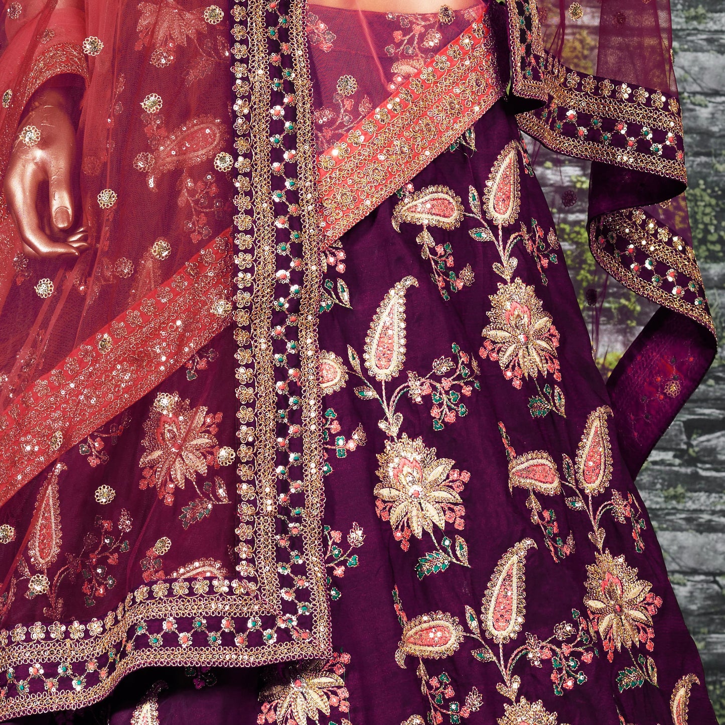 Royal Iris Taffeta Silk Designer Lehenga Choli