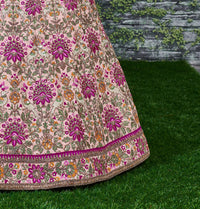 Peach Blossom Royale Taffeta Silk Lehenga Choli Set