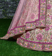 Peach Blossom Royale Taffeta Silk Lehenga Choli Set
