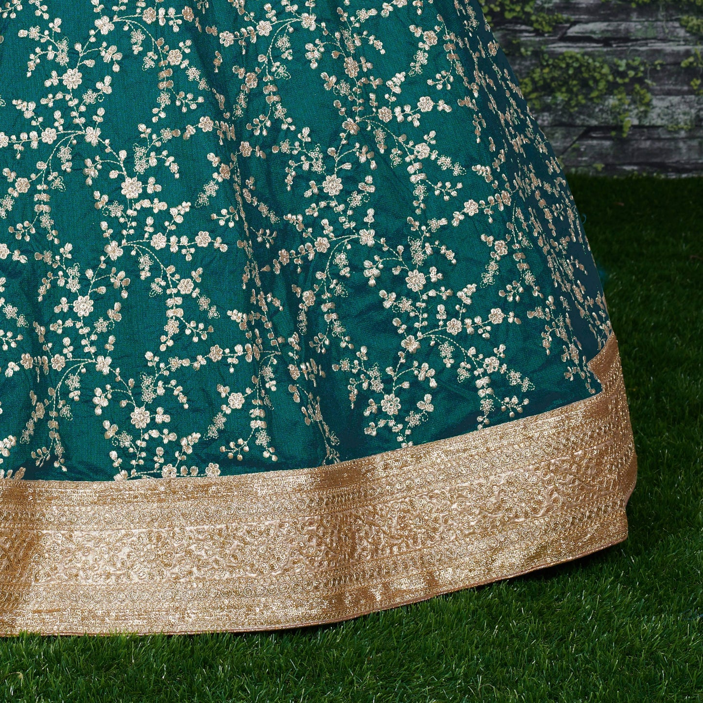 Verdant Noor Art Silk Bridal Lehenga Set