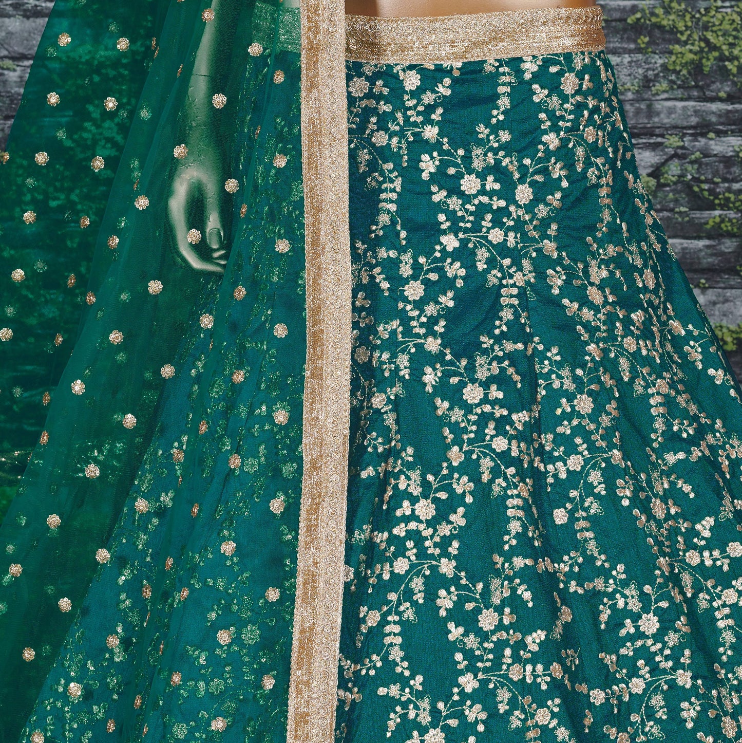 Verdant Noor Art Silk Bridal Lehenga Set