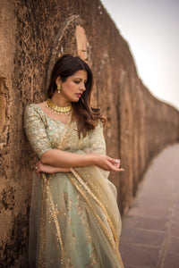 Mint Royale Bamboo Silk Lehenga Set