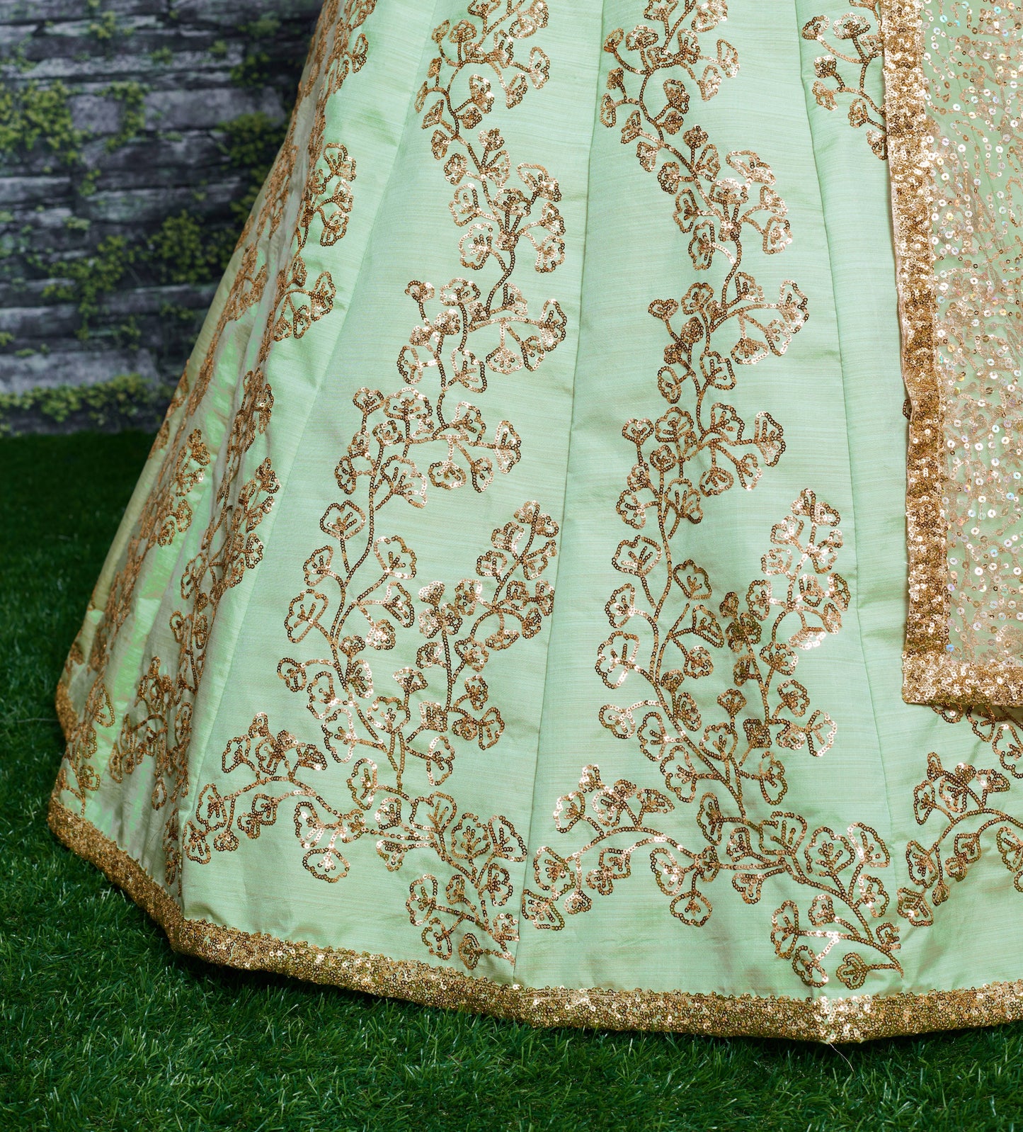 Mint Royale Bamboo Silk Lehenga Set