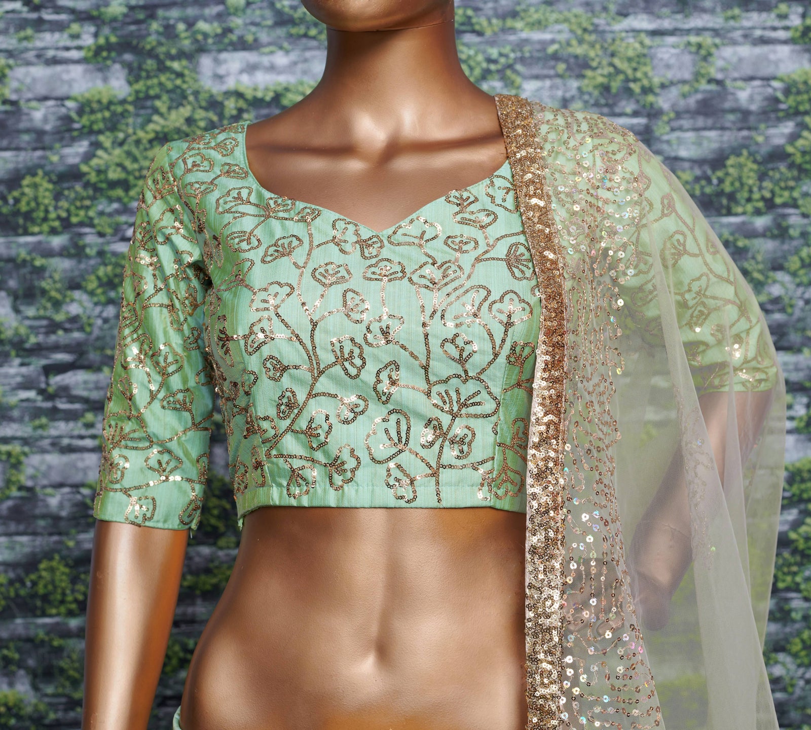 Mint Royale Bamboo Silk Lehenga Set