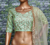 Mint Royale Bamboo Silk Lehenga Set