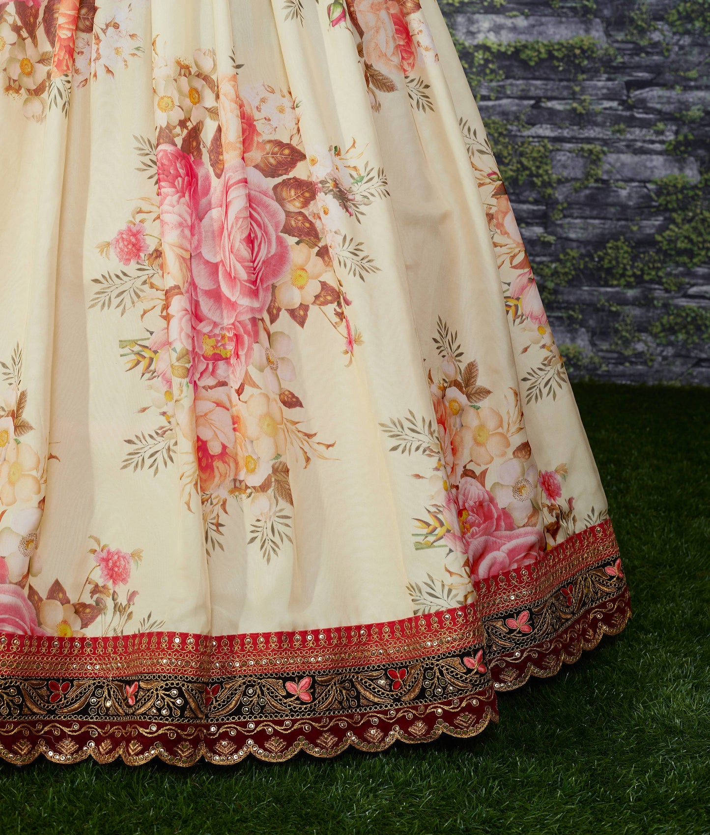 White Florenza Organza Lehenga Set